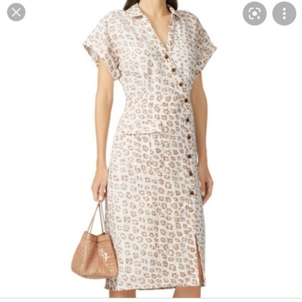 Joie Coady dress. Asymmetrical animal print dress